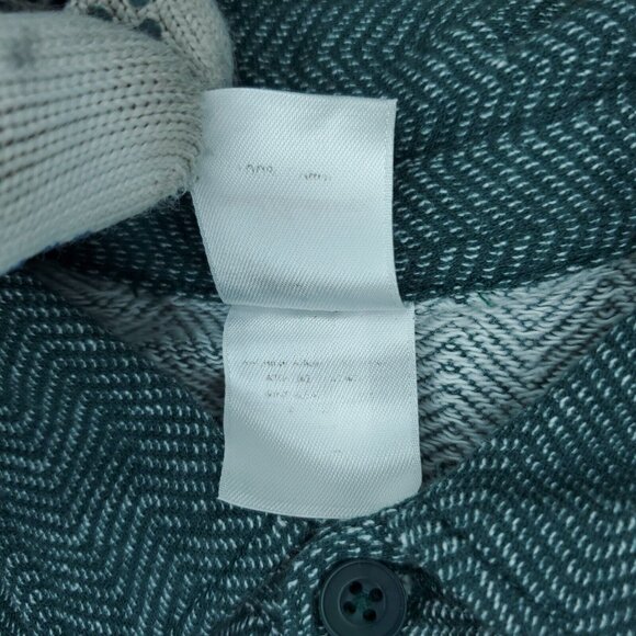 Hanna Andersson Button Shirt Boys 5 110cm Green Pockets Herringbone Cotton LS - Picture 3 of 9